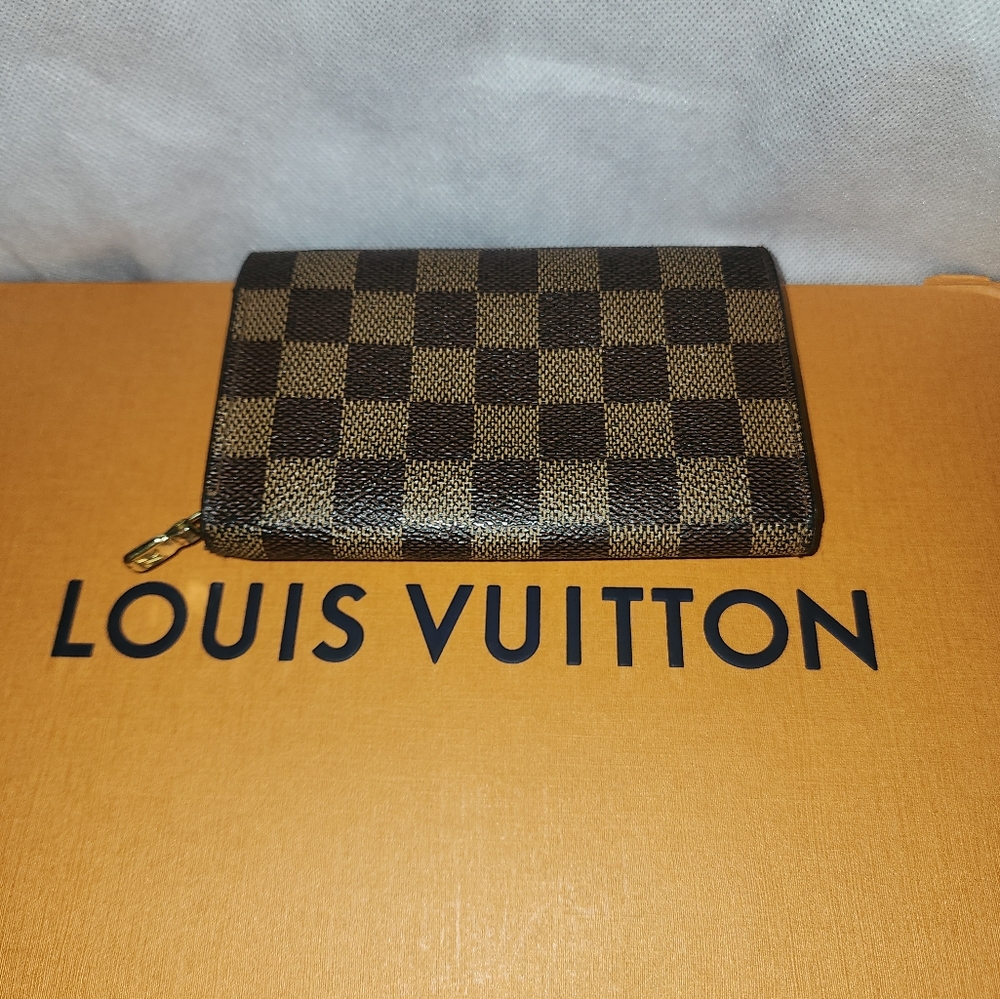 Louis Vuitton Damier Ebene Porte Monnaie Billets Tresor Bifold wallet & coin EUC - Picture 3 of 12
